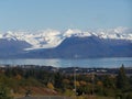 Homer, Kachemak Bay & Glacier from Hill