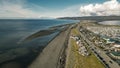 Homer Spit from above in Homer, Alaska. Aerial view