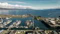 Homer Spit from above in Homer, Alaska. Aerial view