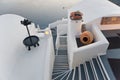 Homeric Poems Hotel in Firostefani, Santorini Royalty Free Stock Photo