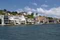 Homes along the Bosporus Turkey Royalty Free Stock Photo