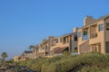 Homes on cliff overlooking beach at Del Mar Southern California on a sunny day Royalty Free Stock Photo