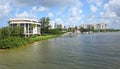 Waterfront homes on Fort Myers Beach Royalty Free Stock Photo