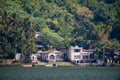 Homes by Lake Amatitlan Royalty Free Stock Photo