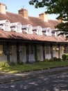 Homes at the model village of Port Sunlight, created by William Hesketh Lever for his Sunlight soap factory workers in 1888 Royalty Free Stock Photo