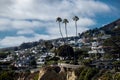 Homes overlooking the ocean in Laguna Beach, California Royalty Free Stock Photo