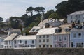 Homes painted in pastel shades at St Mawes, Cornwall, UK