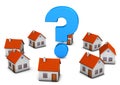 Homes Question Mark Royalty Free Stock Photo