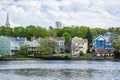 Homes in Quinnipiac River Park in New Haven Connecticut Royalty Free Stock Photo