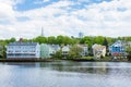 Homes in Quinnipiac River Park in New Haven Connecticut Royalty Free Stock Photo