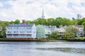 Homes in Quinnipiac River Park in New Haven Connecticut Royalty Free Stock Photo