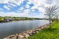 Homes in Quinnipiac River Park in New Haven Connecticut Royalty Free Stock Photo