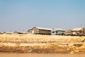 Homes on stilts on the floating village of Kampong Phluk, Tonle Sap lake, Siem Reap province, Cambodia Royalty Free Stock Photo