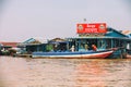 Homes on stilts on the floating village of Kampong Phluk, Tonle Sap lake, Siem Reap province, Cambodia