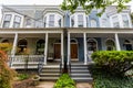 Homes on Third Street in Downtown Historic Federick, Maryland Royalty Free Stock Photo