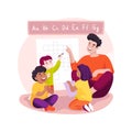 Homeschool co-op isolated cartoon vector illustration.