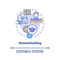 Homeschooling concept icon