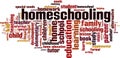 Homeschooling word cloud Royalty Free Stock Photo