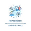 Homesickness concept icon