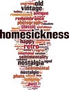 Homesickness word cloud