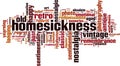 Homesickness word cloud