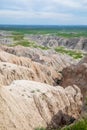 Homestead Overlook in Badland national park during summer. From grassland to valley. Badland landscape Royalty Free Stock Photo