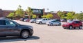 Homestead, Pennsylvania, USA 7/10/20  Parked cars in front of the Dick`s Sporting Goods store Royalty Free Stock Photo