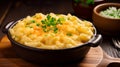 Homestyle Pleasure: American Macaroni in Cheesy Sauce Royalty Free Stock Photo