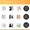 Homeware and furniture icons set