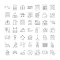 Homeware linear icons, signs, symbols vector line illustration set