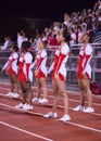 High School Football Cheerleaders Royalty Free Stock Photo