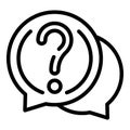 Homework chat icon outline vector. Help study