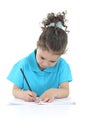Homework Girl Royalty Free Stock Photo