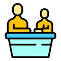 Homework help icon vector flat