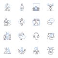 Homework line icons collection. Assignments, Projects, Studying, Exams, Research, Notes, Deadline vector and linear