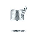 Homework outline icon. Creative design from school icon collection. Premium homework outline icon. For web design, apps, software