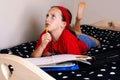 Homework trouble Royalty Free Stock Photo