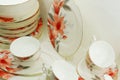 Homey dishware set Royalty Free Stock Photo