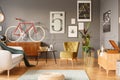 Homey feeling vintage living room Royalty Free Stock Photo