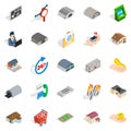 Homey icons set, isometric style Royalty Free Stock Photo