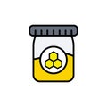 Homey jar flat vector icon sign symbol Royalty Free Stock Photo