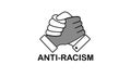 Homie handshakes anti-racism vector symbol