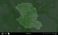 Homiel District highlighted, Belarus. Physical Royalty Free Stock Photo