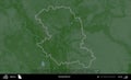 Homiel District outlined, Belarus. Physical Royalty Free Stock Photo