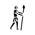homo sapiens human evolution glyph icon vector illustration