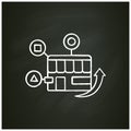 Homogeneity marketplace chalk icon Royalty Free Stock Photo