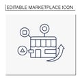 Homogeneity marketplace line icon Royalty Free Stock Photo