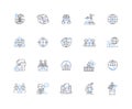 Homogenization line icons collection. Consistency, Uniformity, Standardization, Integration, Blending, Emulsification