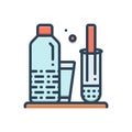 Color illustration icon for Homogenize, systematize and product