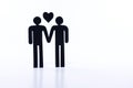 Homosexual couple, figurines, same-sex marriage Royalty Free Stock Photo